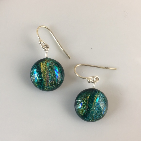 Jewelry - Sterling silver 925 Glass drop earrings